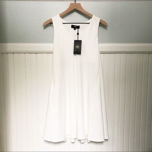 ABS Allen Schwartz White Trapeze Dress, NWT
